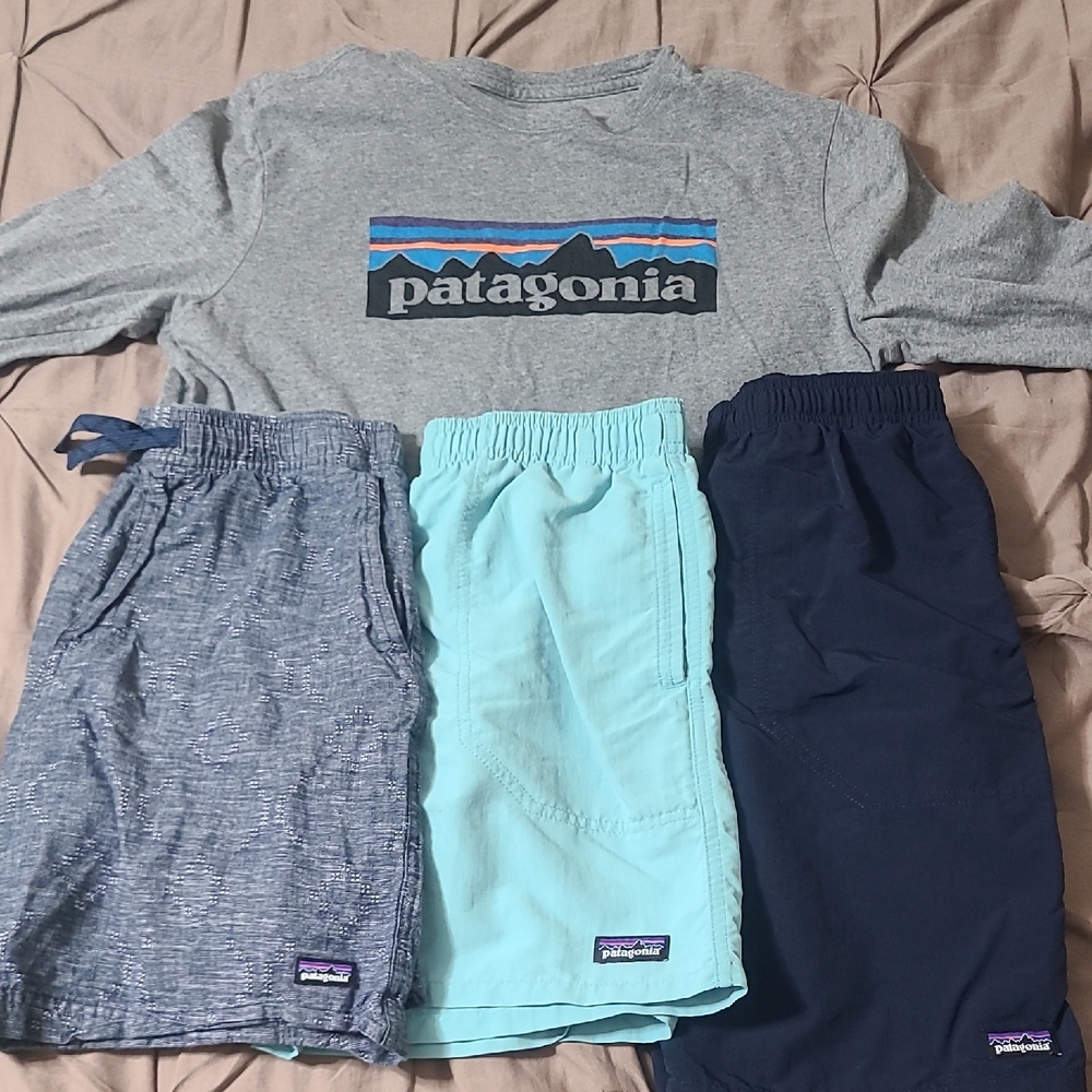 Boys Patagonia Shirt/Shorts Bundle - Youth Large